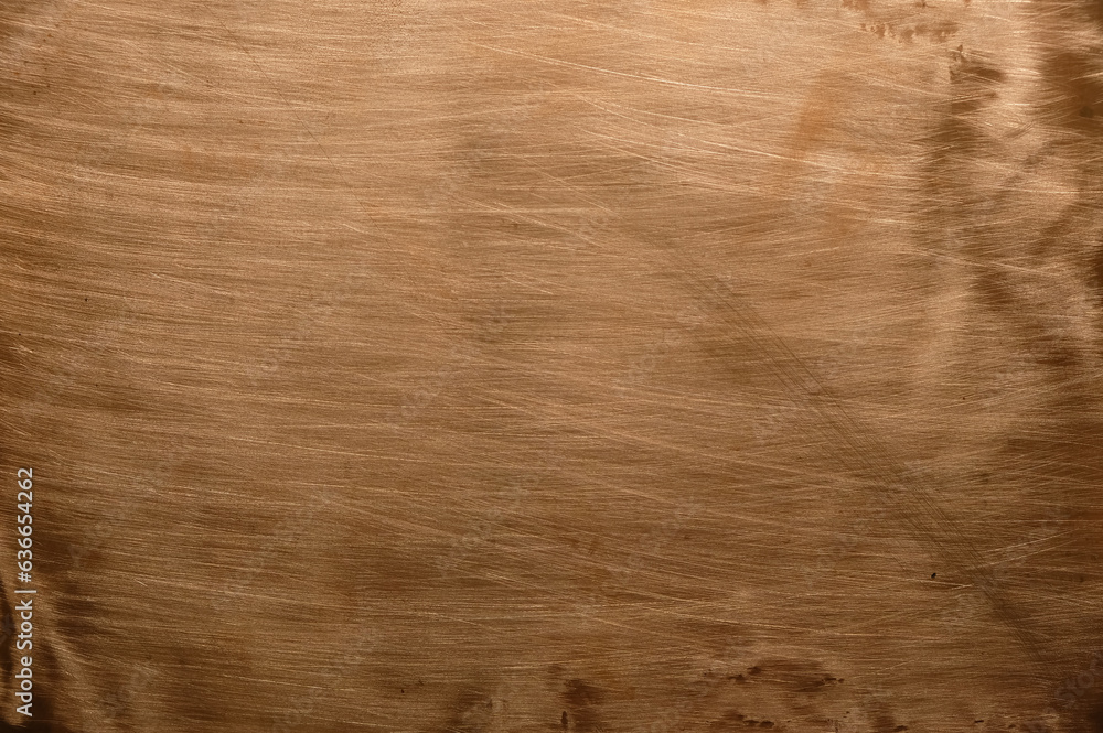 Obraz premium Copper sheet. Background. Surface. Plate. Texture. Copy space.