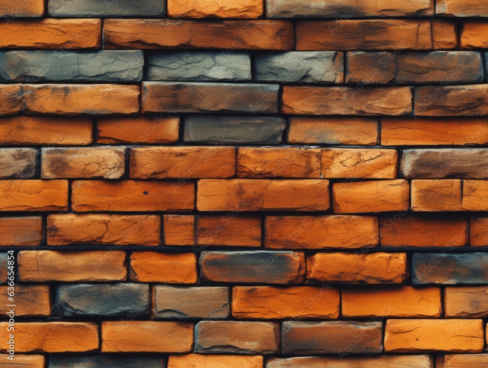 Obraz premium Brick texture background, seamless pattern, Generative AI