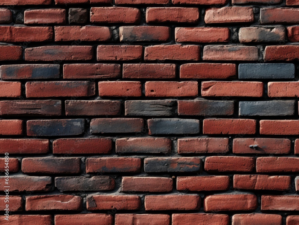 Obraz premium Brick texture background, seamless pattern, Generative AI