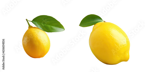 Lemon against transparent background