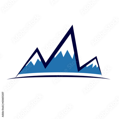 Japanese style mountain icon. Vector.