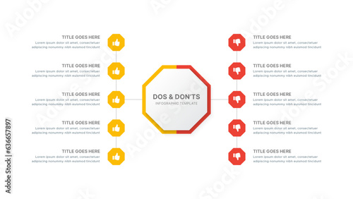 Dos and Don’ts Comparison Infographic Design Template