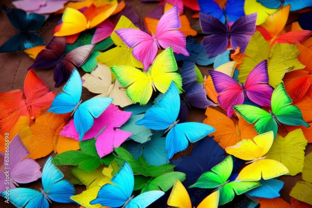 Colorful butterfly background. Generative AI Colorful butterfly background. Generative AI