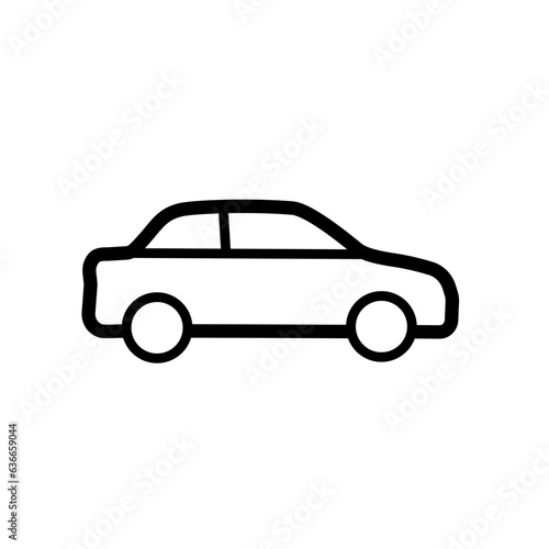 car isolated on white - vector icon