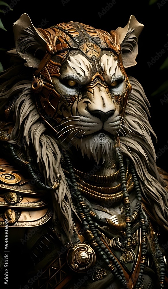 Lion as a warrior