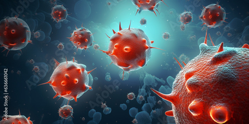 blood cells in the water, cells in the water, blood cells