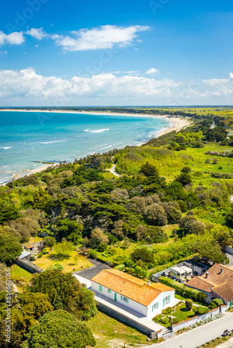 Conche des Baleines beach on the Ile de Ré island on a sunny day in France