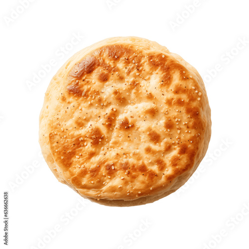 English muffin isolated on transparent background