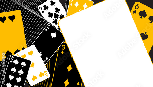 The playing cards suit symbols background. Game concept