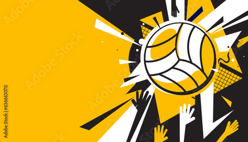 Volleyball abstract background design. Sports concept