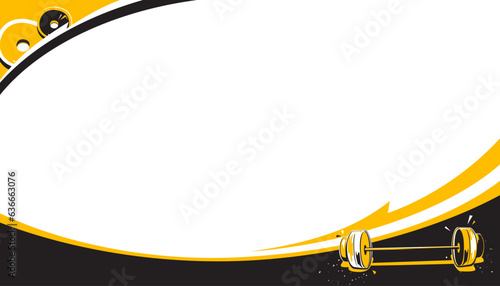 Weight lifting abstract background design. Sports concept