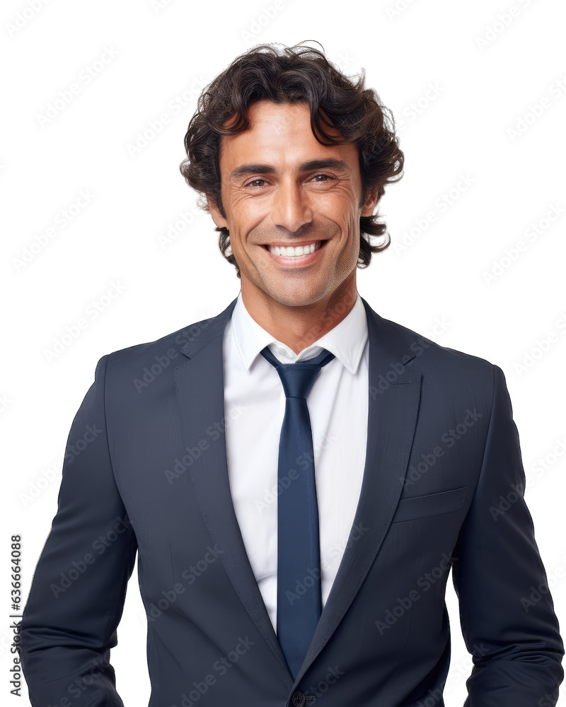Handsome male businessman in suit, smiling, isolated on white transparent background, png Handsome male businessman in suit, smiling, isolated on white transparent background, png