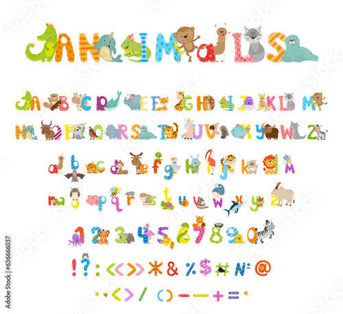 Collection of Letters, Numbers and Punctuation Marks