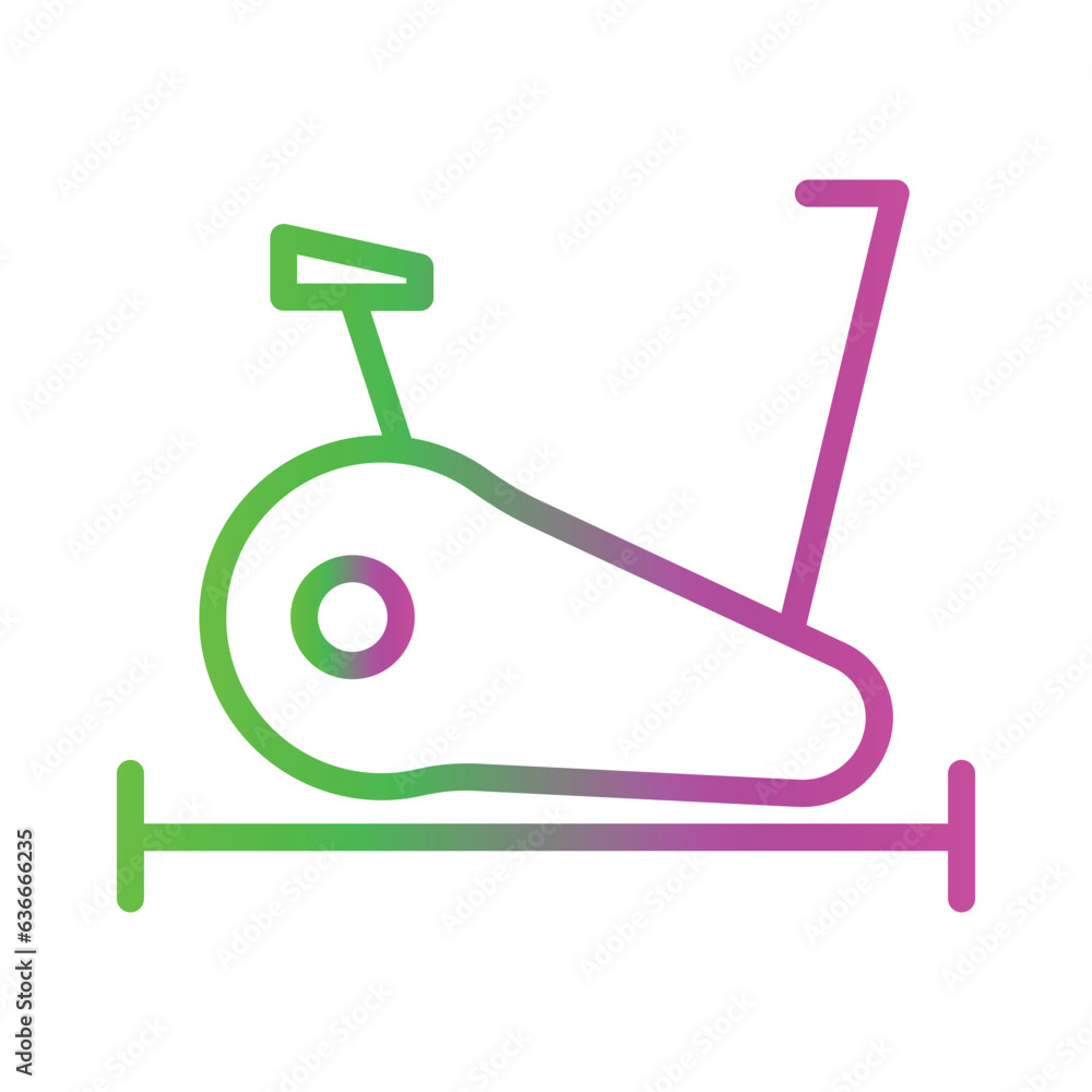 Bike Fitness Gym Gradient Line Icon Bike Fitness Gym Gradient Line Icon