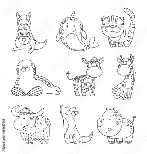 Collection of Vector Linear Illustrations