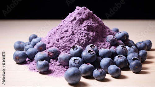 Blueberry Powder - A Healthful Antioxidant Superfood from Nordic Berries, Rich in Nutrients and Freeze Dried for Convenience: Generative AI