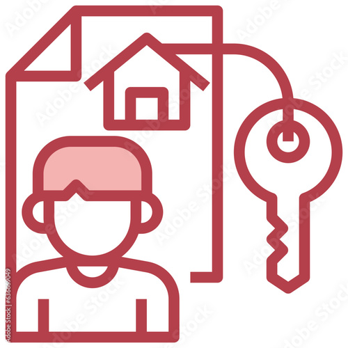 TENANT line icon,linear,outline,graphic,illustration