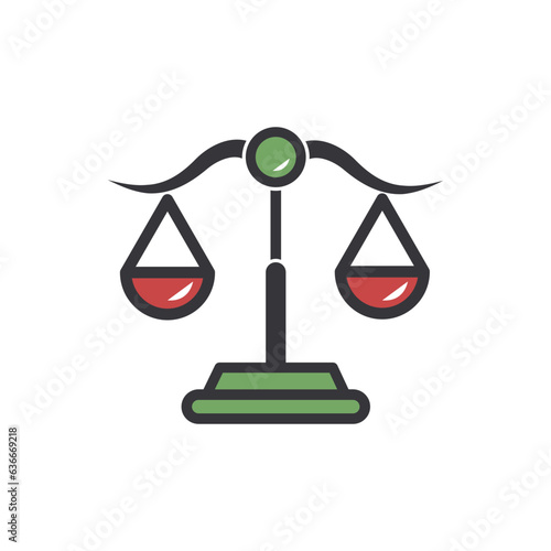 Fairness icon. Compare logo symbol. Scales judgment pictogram. Balance, linear style sign for mobile concept and web design