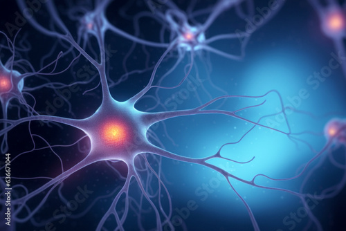 Neurons and nervous system. Nerve cells. Science and medicine