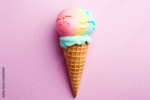 Rainbow Ice Cream at its Best