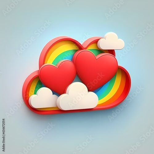 Heart valentine day icon, r...