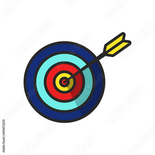 Target, aim, goal icon. Idea concept, perfect hit, winner icon