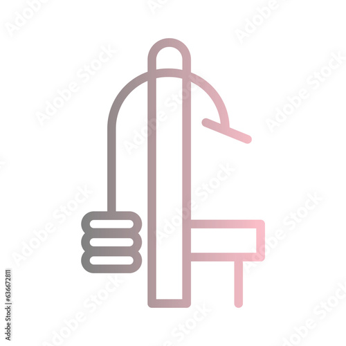Gym Lifter Sport Gradient Line Icon