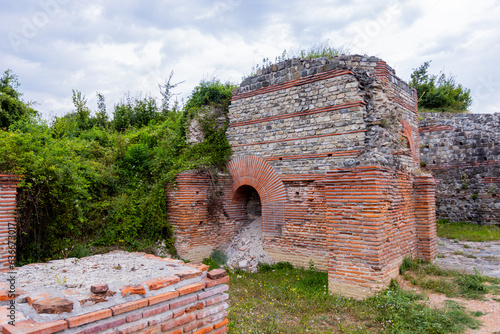 Archaeological site, remains of palace Felix Romuliana, Gamzigrad, location of the ancient Roman complex of palaces built by Emperor Galerius. Serbia, Europe. UNESCO World Heritage Site. photo