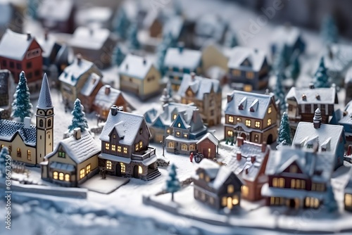 miniature of a snowy housing