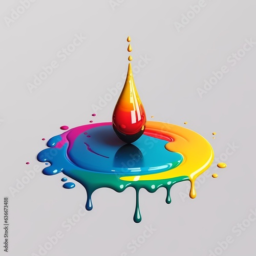 Liquid colorful ink splash ...