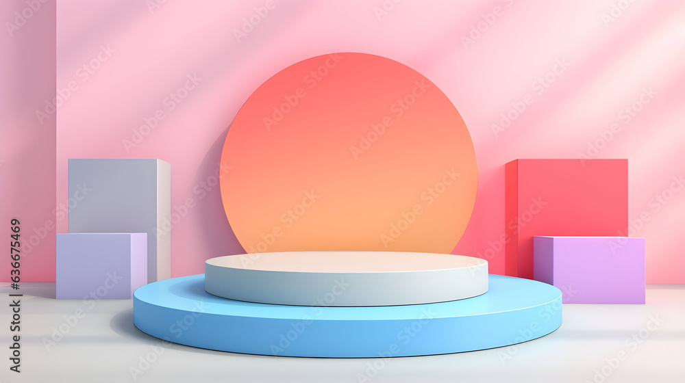 3D background, podium for product display 3D background, podium for product display