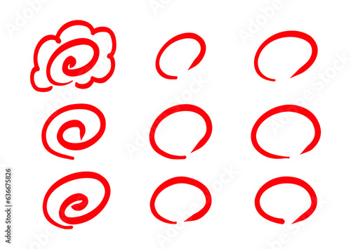 手書きの赤丸セット