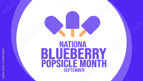 National Blueberry Popsicle Month background template