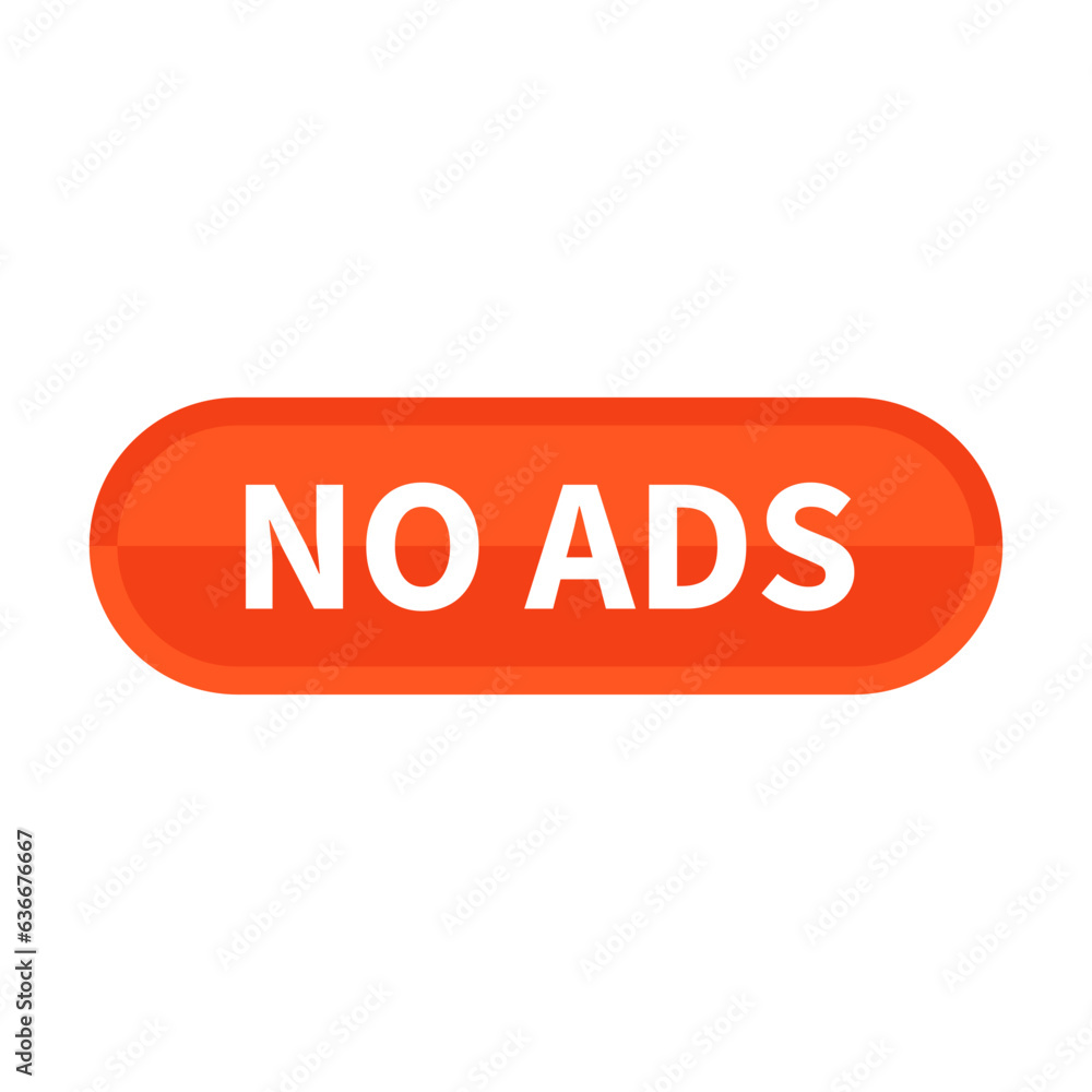 No Ads Button In Orange Rounded Rectangle Shape For Action Advertisement
No Ads Button In Orange Rounded Rectangle Shape For Action Advertisement