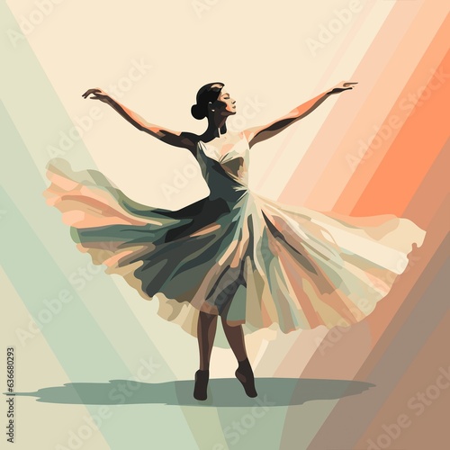 Silhouette of a dancing girl