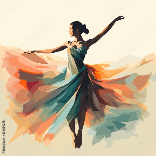 Dancing girl in a dress