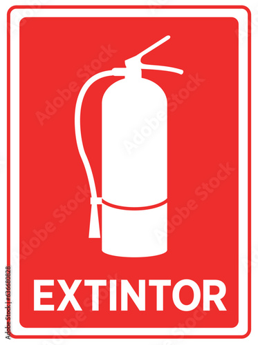 extintor fuego o incendio español	