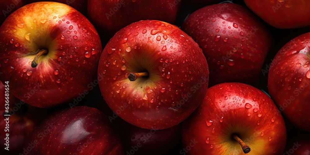 Fresh apples background from the succulent garden Fresh apples background from the succulent garden