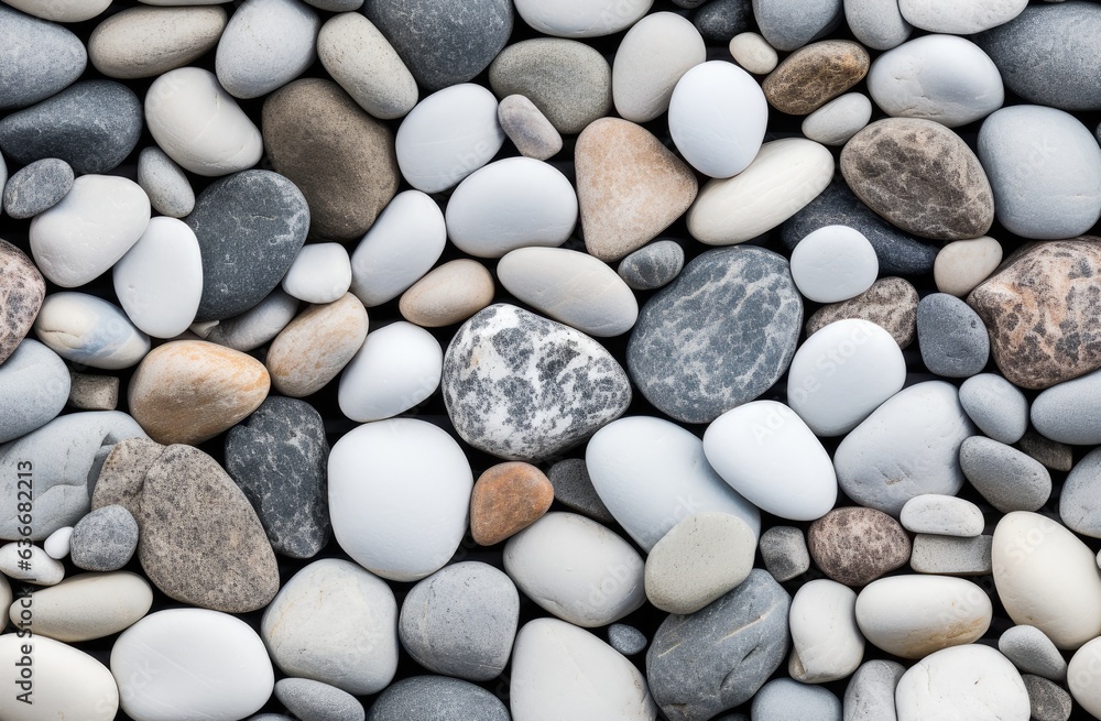 Abstract background with round pebble stones. Vacation holiday recreation on beach concept. SEAMLESS PATTERN. SEAMLESS WALLPAPER. Created with Generative AI technology. Abstract background with round pebble stones. Vacation holiday recreation on beach concept. SEAMLESS PATTERN. SEAMLESS WALLPAPER. Created with Generative AI technology.