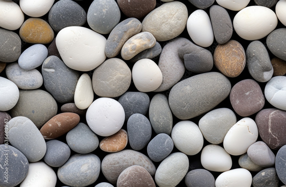 Abstract background with round pebble stones. Vacation holiday recreation on beach concept. SEAMLESS PATTERN. SEAMLESS WALLPAPER. Created with Generative AI technology. Abstract background with round pebble stones. Vacation holiday recreation on beach concept. SEAMLESS PATTERN. SEAMLESS WALLPAPER. Created with Generative AI technology.