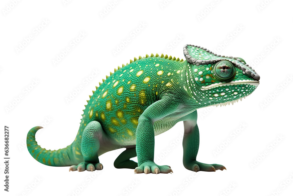 chameleon isolated on transparent background. Generative Ai chameleon isolated on transparent background. Generative Ai