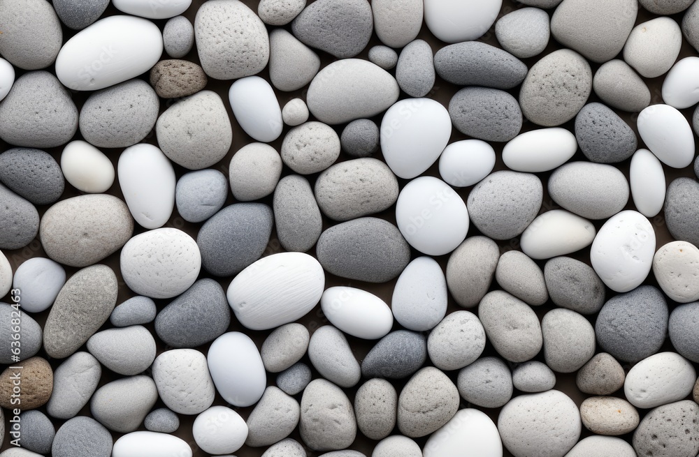 Abstract background with round pebble stones. Vacation holiday recreation on beach concept. SEAMLESS PATTERN. SEAMLESS WALLPAPER. Created with Generative AI technology. Abstract background with round pebble stones. Vacation holiday recreation on beach concept. SEAMLESS PATTERN. SEAMLESS WALLPAPER. Created with Generative AI technology.