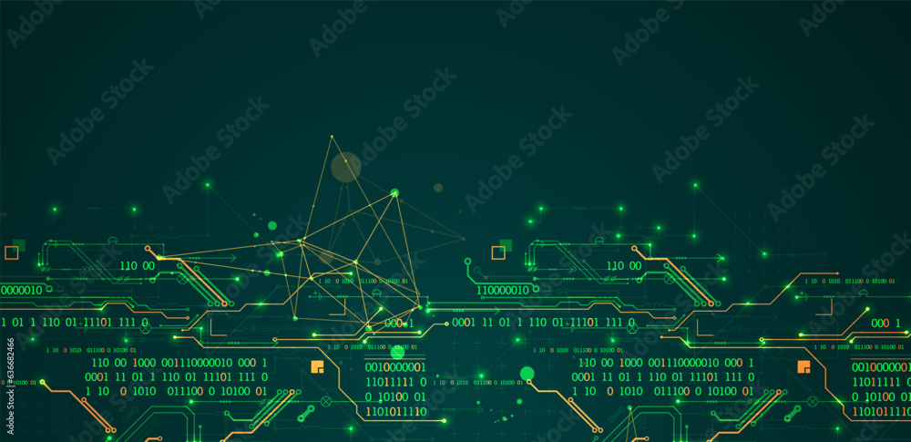 Abstract background on technological and scientific topics. Various techno details with using digital code. Abstract background on technological and scientific topics. Various techno details with using digital code.