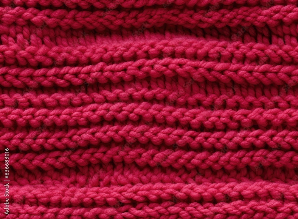 Monochrome texture knitted fabric dark pink knitted jersey as textile, magenta toned colour. SEAMLESS PATTERN. SEAMLESS WALLPAPER. Created with Generative AI technology.