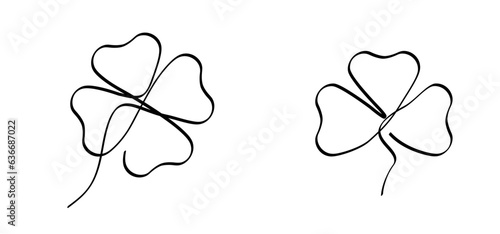 Clovers leave, flower. Three, four leaf clover leaves. Love lucky day. Irish shamrock background. Happy St Patrick's Day or St paddy's day. Saint Patricks day. Drawing spring time. leprechauns.