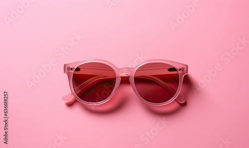 Stylish Pink Sunglasses - Accessories on Pink Background
