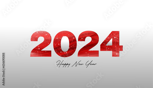 2024 new year celebration abstract crimson design."happy new year"