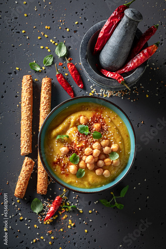 Vegan chickpea soup as and ...