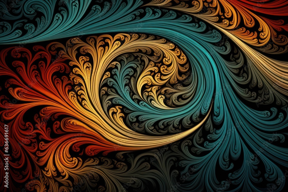 fractal abstract background with swirls