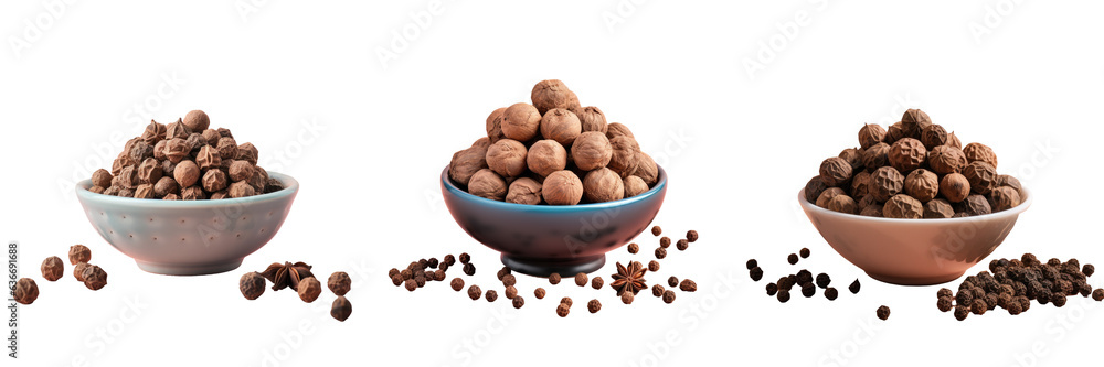 Allspice preserved in a black bowl